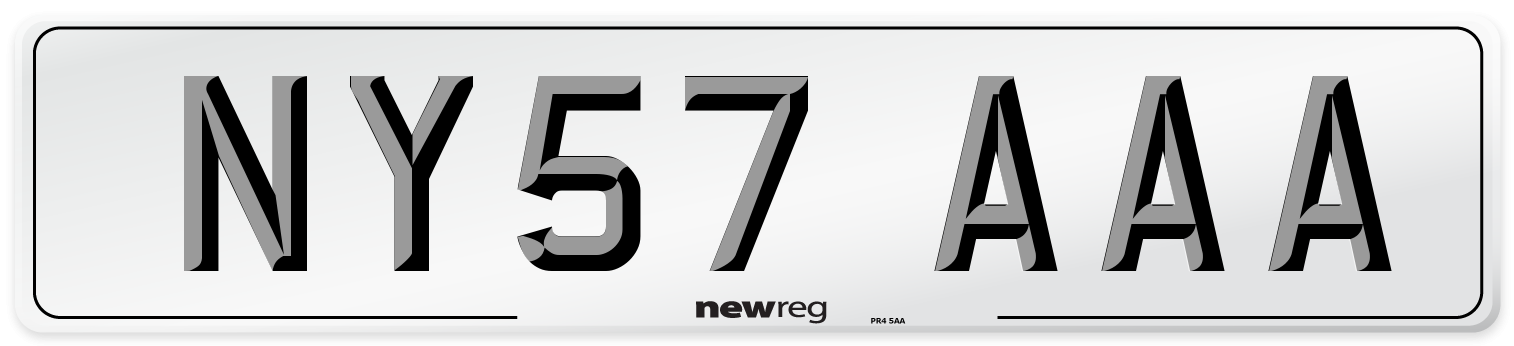 NY57 AAA Number Plate from New Reg